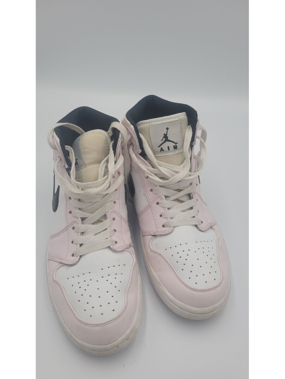 Nike Air Jordan 1 Retro High OG Pink and White Sneakers Size 8 US